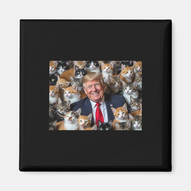 Donald Trump Make Cats Safe Again 2024 Debate Funn Magnet (Front)