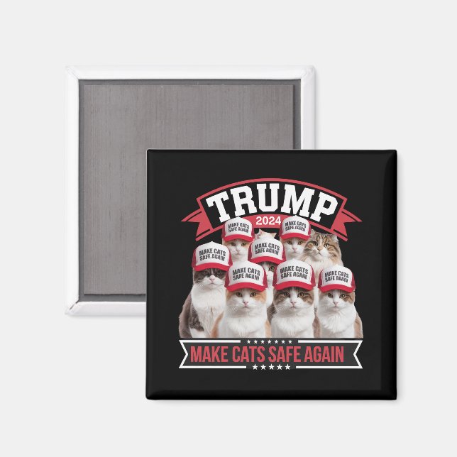 Donald Trump Make Cats Safe Again 2024 Debate  Magnet (Front/Back)