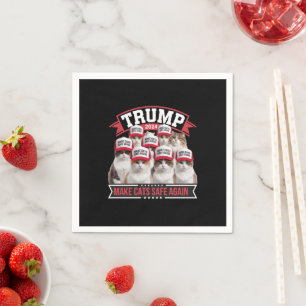 Donald Trump Make Cats Safe Again 2024 Debate Napkins