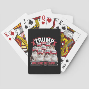 Donald Trump Make Cats Safe Again 2024 Debate Poker Cards