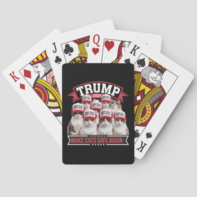 Donald Trump Make Cats Safe Again 2024 Debate  Poker Cards (Back)