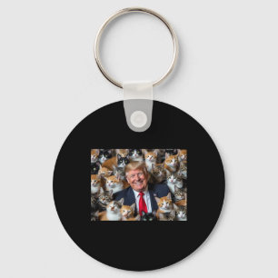 Donald Trump Make Cats Safe Again 2024 Dete Funny Keychain