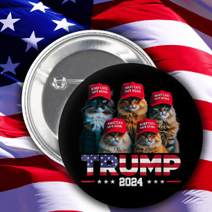 Donald Trump Make Cats Safe Again Red Hat 2024 Button