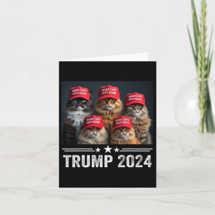 Donald Trump Make Cats Safe Again Red Hat 2024 Deb Card