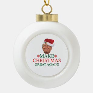 Make Christmas Great Again Funny Trump Santa Ugly Christmas Benelux Shaped  Christmas Ornament Keepsake