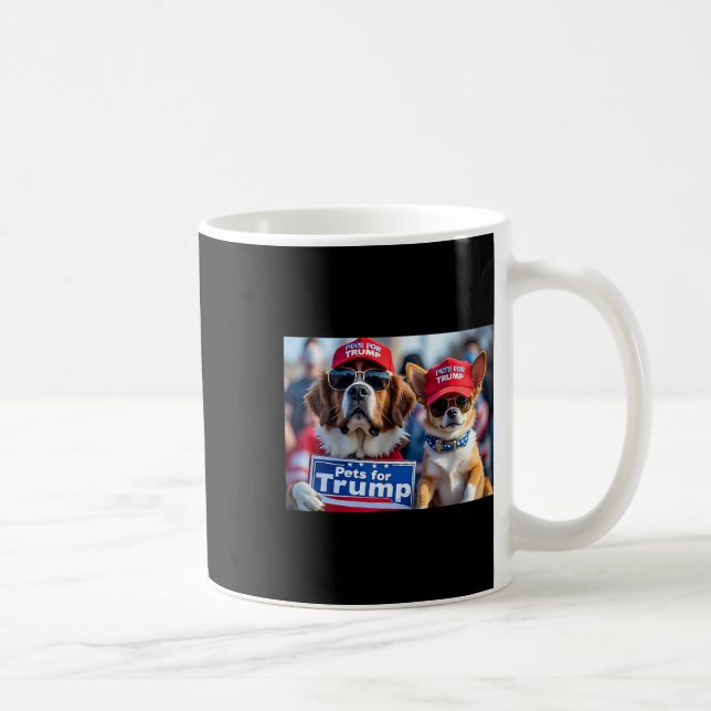 Donald Trump Make Dogs Safe Again Red Hat 2024 Det Coffee Mug (Right)