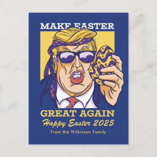 Donald Trump Make Easter Great Again Personalized  Holiday Postcard