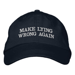 Donald Trump MAKE LYING WRONG AGAIN Embroidered Baseball Cap