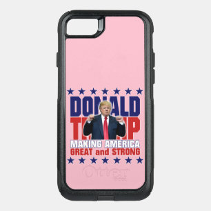Donald Trump - MAKING AMERICA GREAT and STRONG OtterBox Commuter iPhone SE/8/7 Case