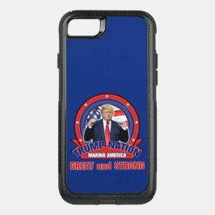 Donald Trump - MAKING AMERICA GREAT and STRONG OtterBox Commuter iPhone SE/8/7 Case