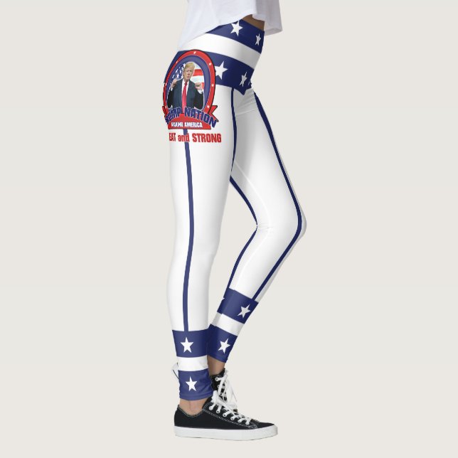 Donald Trump - MAKING AMERICA GREAT and STRONG v2 Leggings (Right)