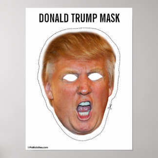 Donald Trump Mask Cutout Poster