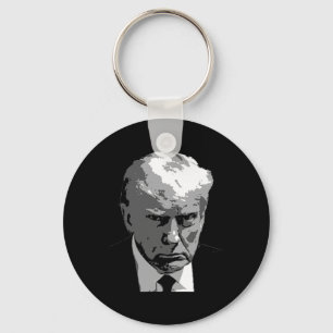 Donald Trump Mean Mug Shot  Keychain