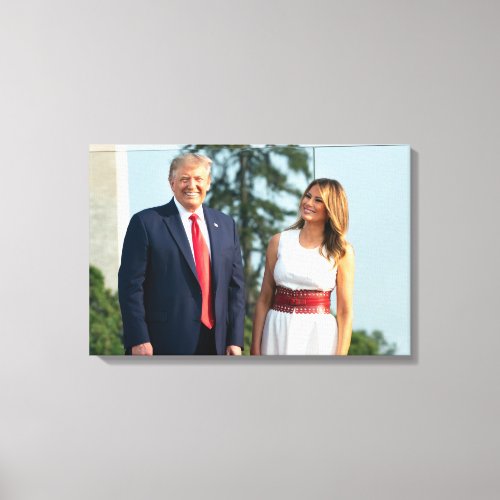 Donald Trump  Melania July 4 2020 Canvas Print