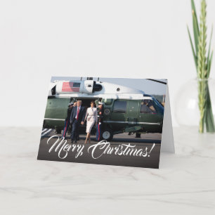 Donald Trump & Melania Military Christmas Custom Holiday Card