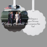 Donald Trump & Melania Military Christmas Custom Ornament Card