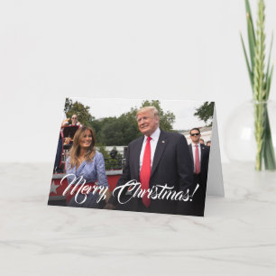 Donald Trump & Melania PatrioticChristmas Greeting Holiday Card