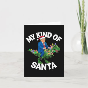 Donald Trump Merry Christmas Dinosaur Xmas T-rex Card