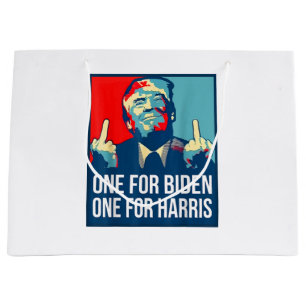 Donald Trump Middle Finger Biden Harris America Re Large Gift Bag