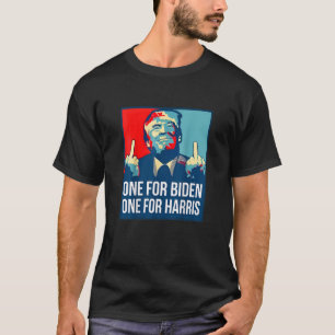 Donald Trump Middle Finger Biden Harris America Re T-Shirt