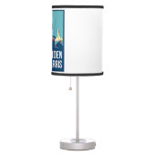 Donald Trump Middle Finger Biden Harris America Re Table Lamp (Right)
