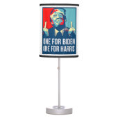 Donald Trump Middle Finger Biden Harris America Re Table Lamp (Front)