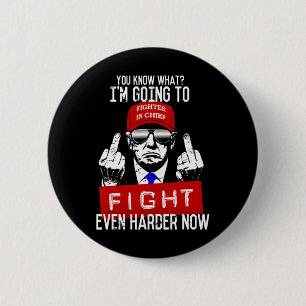 Donald Trump Middle Finger Flipping Off Pro Republ Button