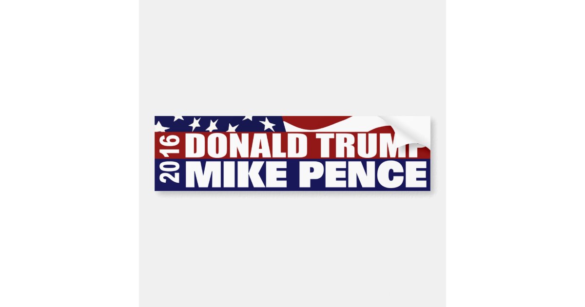 Donald Trump Mike Pence 2016 Election Bumper Sticker Zazzle 