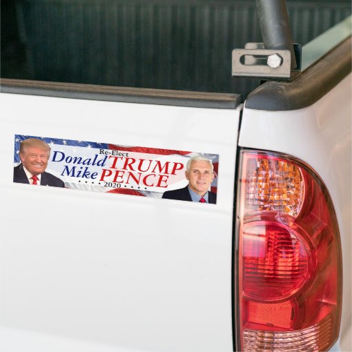 Donald Trump Mike Pence 2020 Photo Bumper Sticker Zazzle 