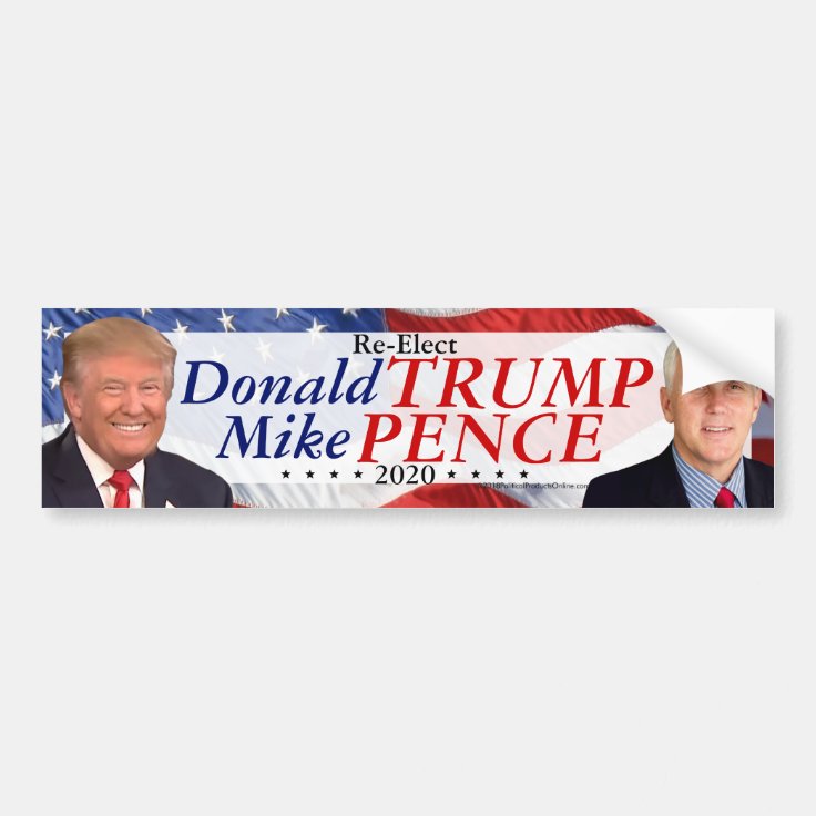 Donald Trump Mike Pence 2020 Photo Bumper Sticker Zazzle 