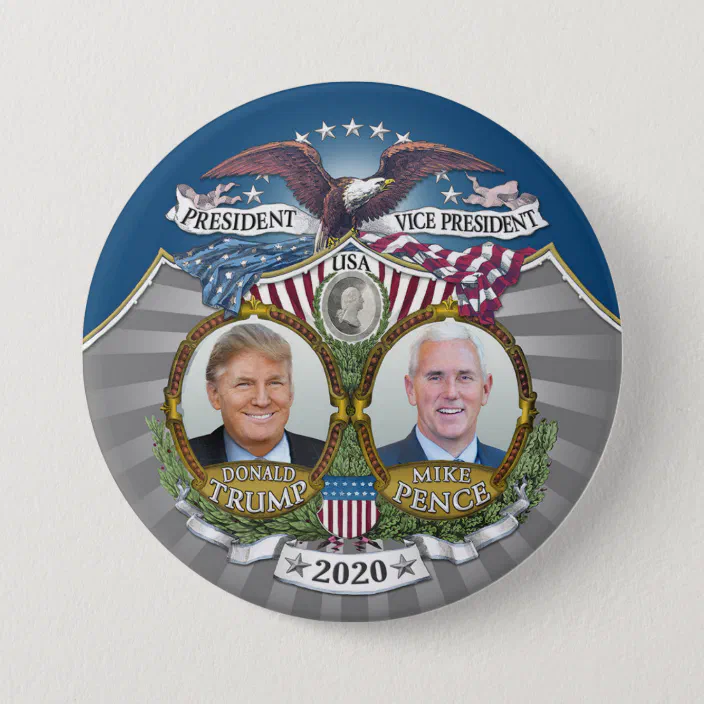 2017 President Donald Trump Inauguration Day 3" Button Pin Flag 