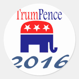Donald Trump, Mike Pence, president Classic Round Sticker