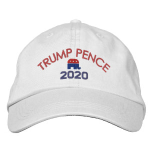 Donald Trump Mike Pence - with Republican Elephant Embroidered Baseball Cap