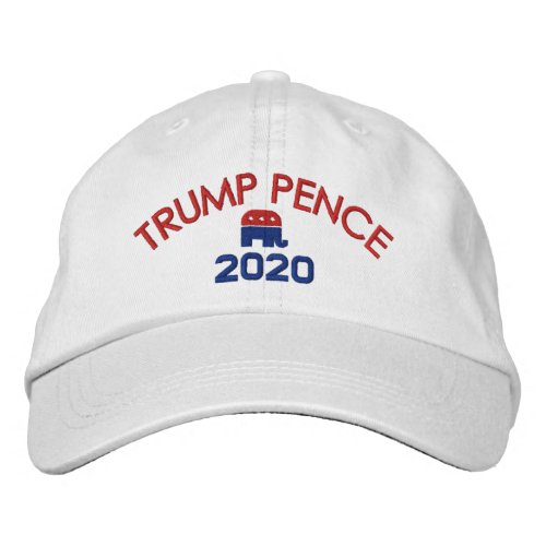 Donald Trump Mike Pence _ with Republican Elephant Embroidered Baseball Cap