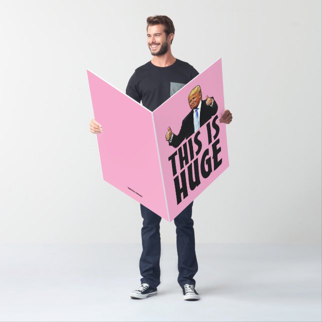 DONALD TRUMP MOTHER'S DAY PINK GIANT BIRTHDAY CARD (In Situ)