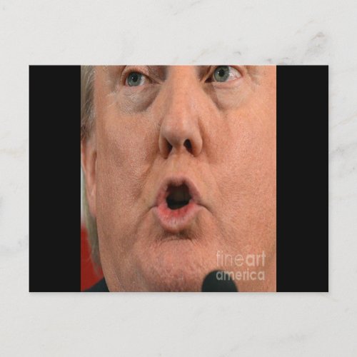 Donald Trump Mouth Postcard