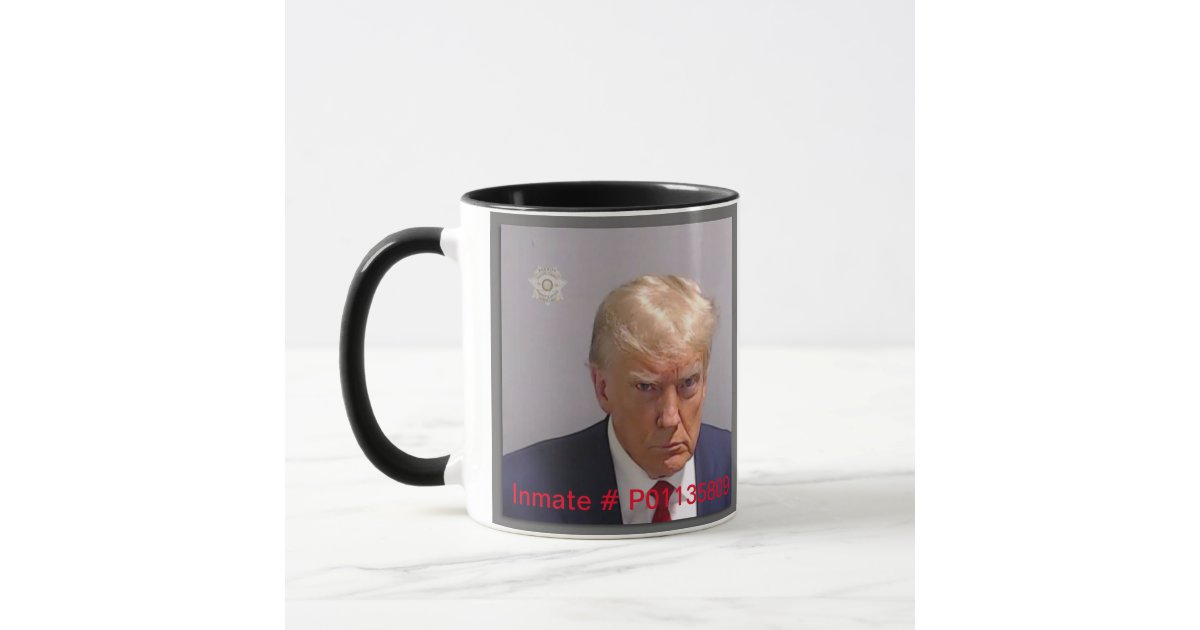 Donald Trump Mug Shot Before Coffee Mug