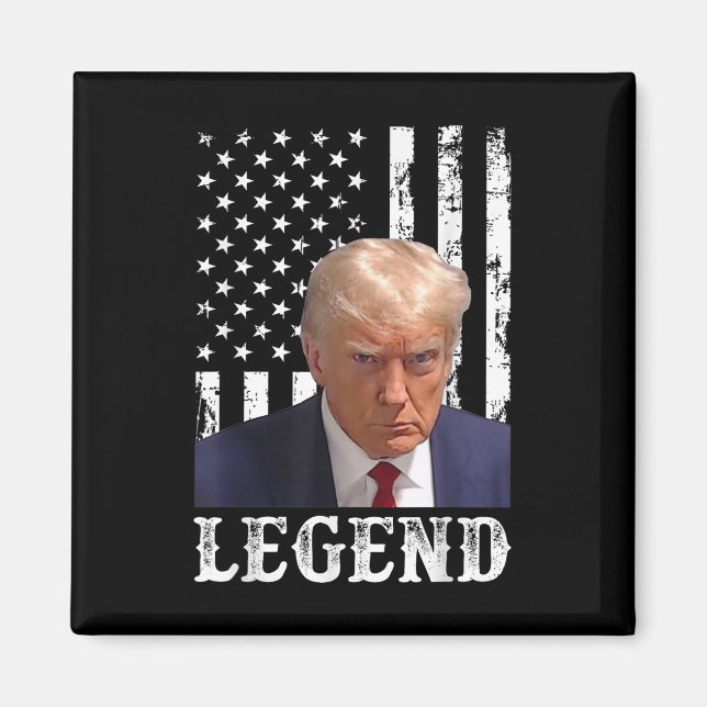 Donald Trump Mug Shot President Legend American Fl Magnet (Front)