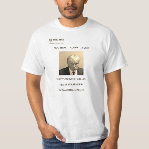 Donald Trump Mug Shot Tweet X _ Color Sepia T_Shirt