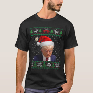 Donald Trump Mug Shot Ugly Christmas T-Shirt