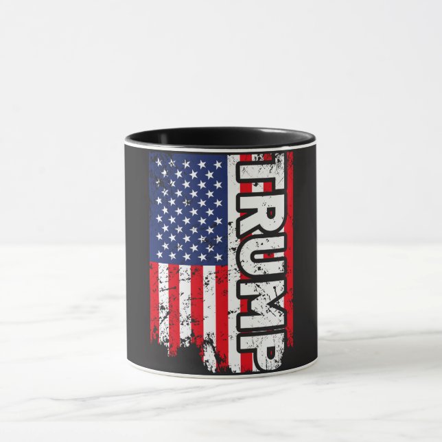 Donald Trump Mug with USA Flag (Center)