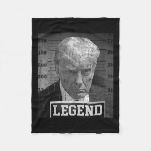 Donald Trump Mugshot 2024 Not Guilty Supporter Fleece Blanket