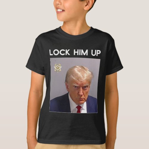 Donald Trump Mugshot Lock Him Up Trump Mug Shot  T_Shirt