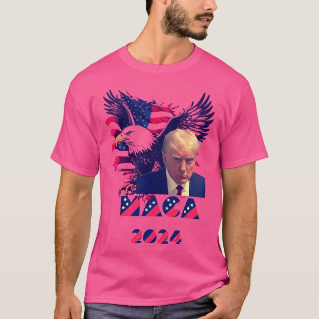 Donald Trump Mugshot Maga 2024 Patriot T-Shirt (Front)