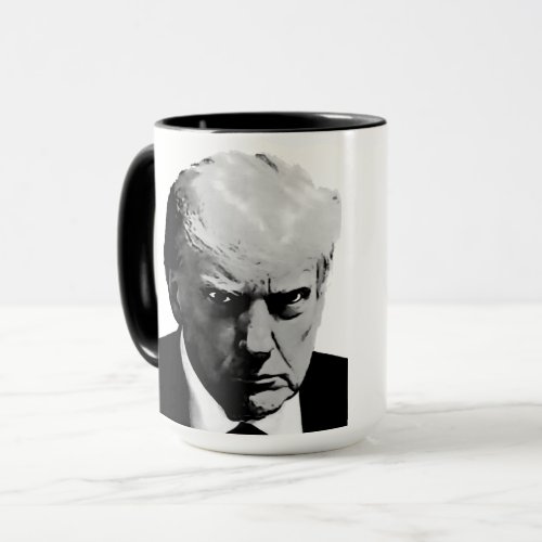 Donald Trump Mugshot Two_Tone Coffee Mug