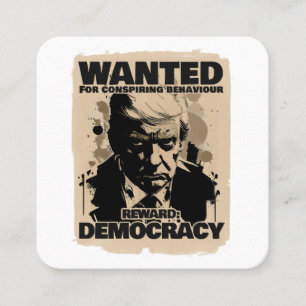 Donald Trump Mugshot Wanted Poster - Georgia Count Square Business Card