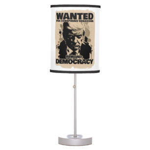 Donald Trump Mugshot Wanted Poster - Georgia Count Table Lamp