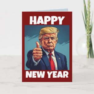 DONALD TRUMP NEW YEARS 2026 GREETING CARD
