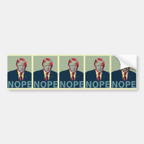 Donald Trump Nope Election Loser Bumper Sticker