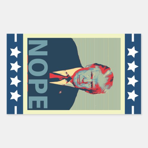 Donald Trump Nope Election Loser Rectangular Sticker